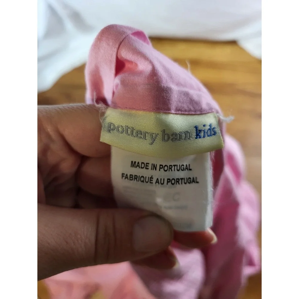 pottery barn kids pink gingham duvet twin